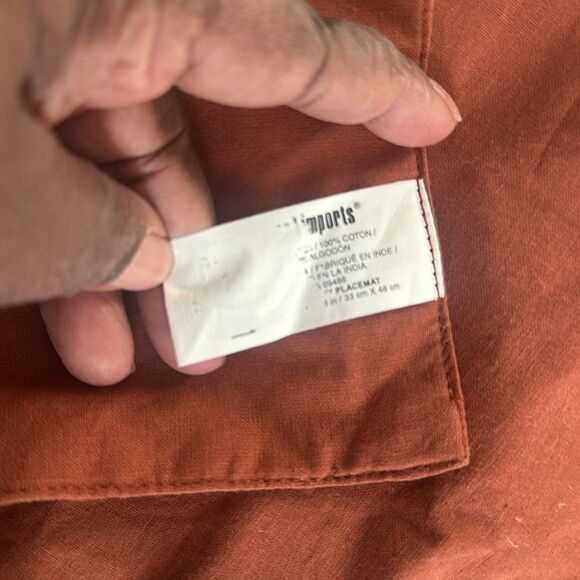 Pier 1 Rust & Black Rectangular Place Mats 4 - Picture 4 of 4